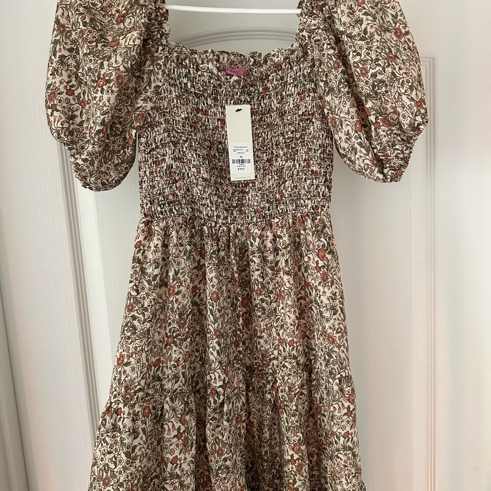 Floral Dress with Puff Sleeves